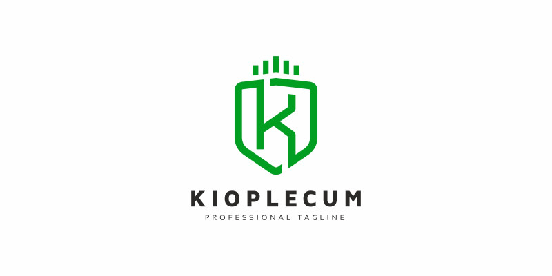 K Letter Shield Logo