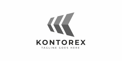 Kontorex K Letter Logo