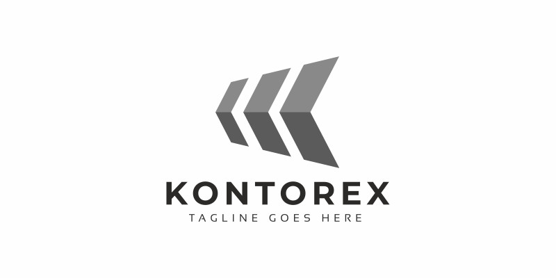 Kontorex K Letter Logo