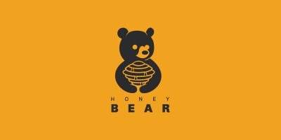 Honey Bear Cool Logo