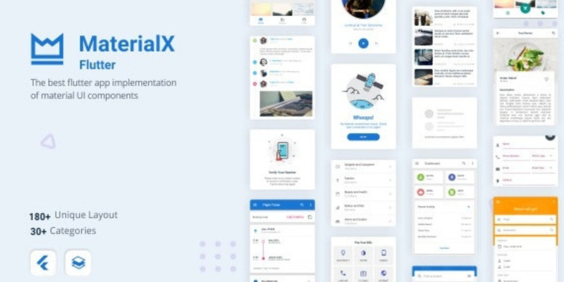 Android MaterialX Designs Flutter UI Kit