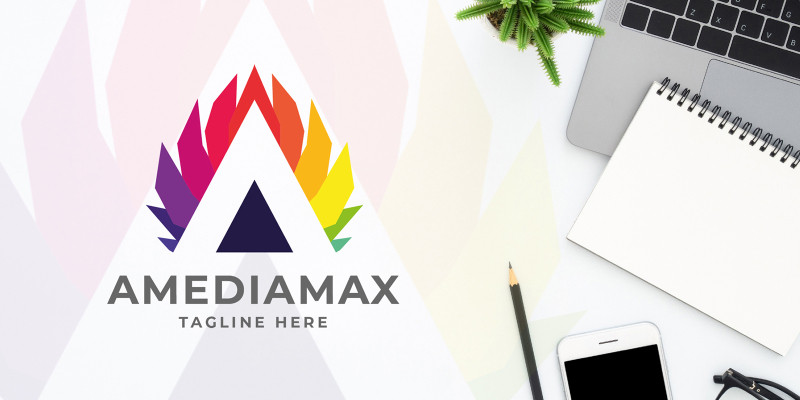 Amedia Max Letter A Logo