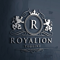 Royal Lion Letter R Logo