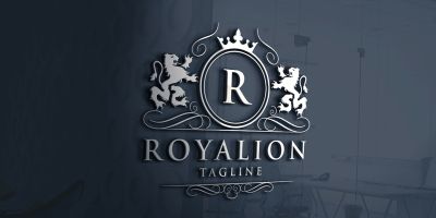 Royal Lion Letter R Logo