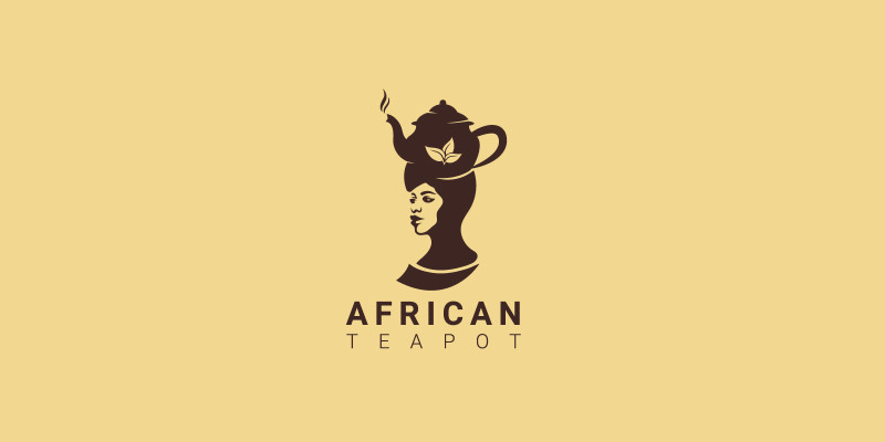 African  Young Woman Logo 