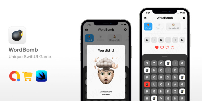 WordBomb - Unique SwiftUI iOS Word Game 