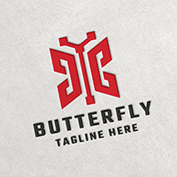 Digital Butterfly  Logo