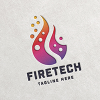 Fire Flame Tech Logo