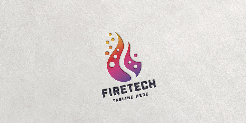 Fire Flame Tech Logo