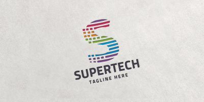 Super Tech Letter S Logo