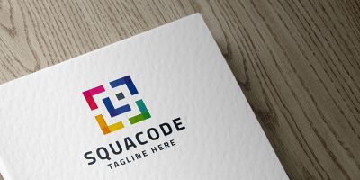 Professional Square Code Logo