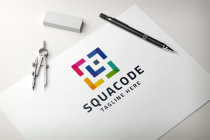 Professional Square Code Logo Screenshot 1