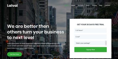 Lalvai - Landing Page HTML Template