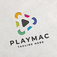 Play Media Logo Template