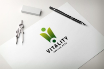Vitality Letter V Logo Screenshot 1