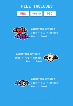 Bat Monsters Game Characters Screenshot 1