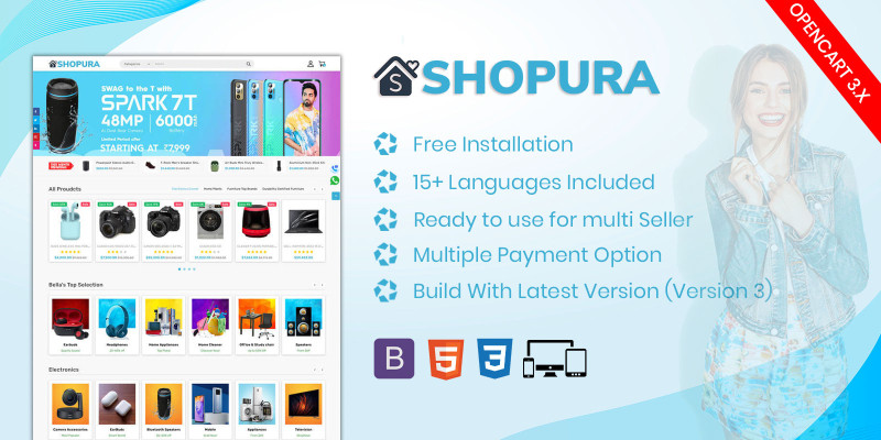 Shopura - Multipurpose Opencart 3 Theme