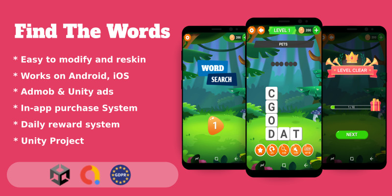 Find The Words  - Unity Source Code