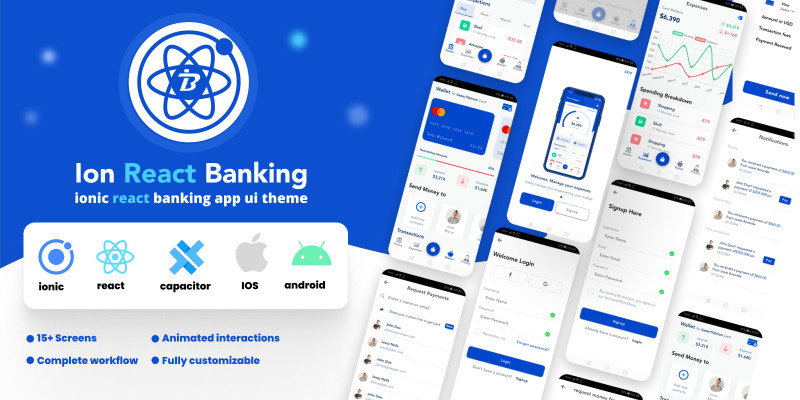 Ion React Banking - Ionic UI Theme