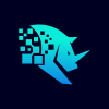 Digital Rhino Animal Logo Design