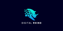 Digital Rhino Animal Logo Design Screenshot 1