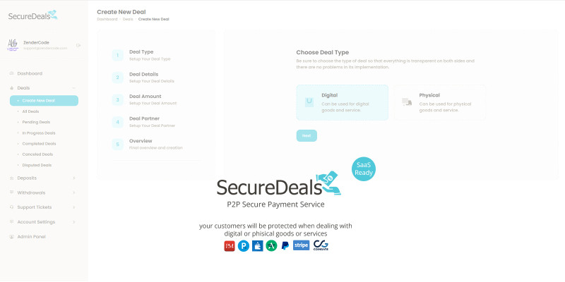 SecureDeals - SaaS P2P Secure Payment Service