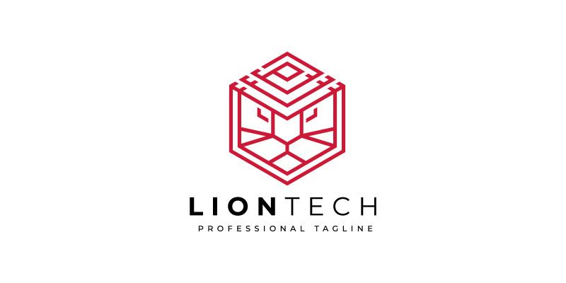 Lion  Head Tech Logo