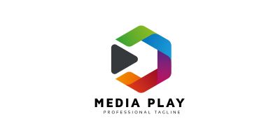 Media Play Colorful Logo