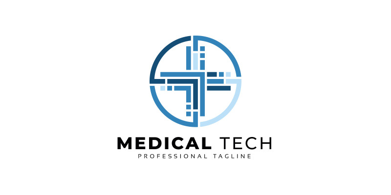 Medical Tech Cross Logo