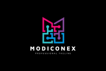 ModiconexM Letter Tech Logo Screenshot 2