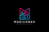 ModiconexM Letter Tech Logo Screenshot 2