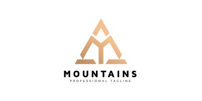 Mountains M letter Logo