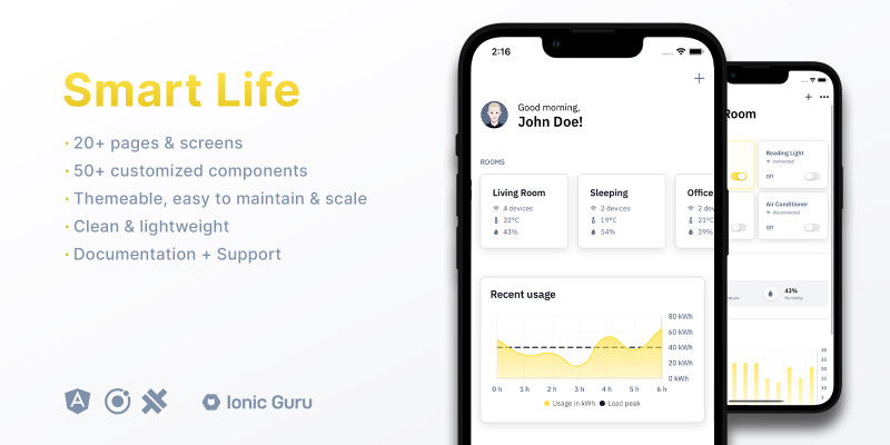 Smart Life - Mobile App UI Kit Ionic 6