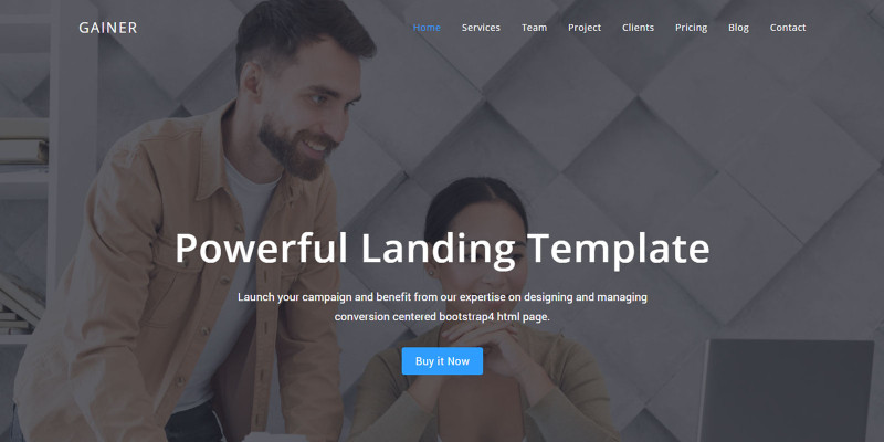 Gainer - HTML Multipurpose Landing Page Template