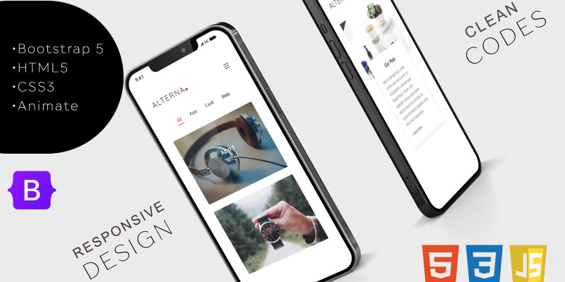 Alterna - Responsive  Animated HTML5 Template
