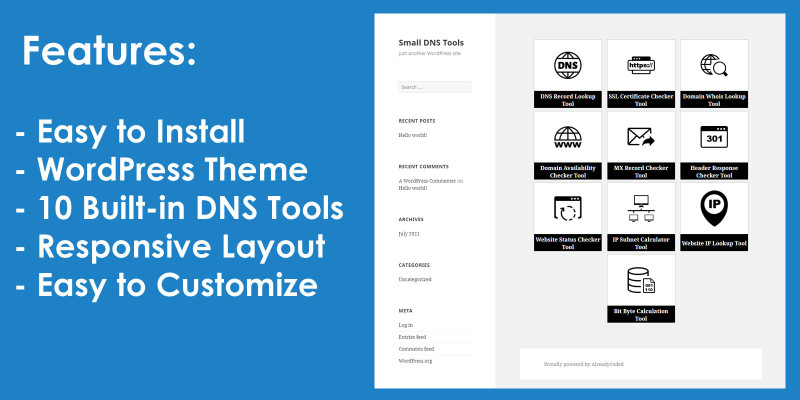 10 Small DNS Tools WordPress Theme