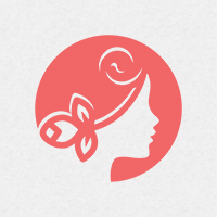Rose Woman Logo Template