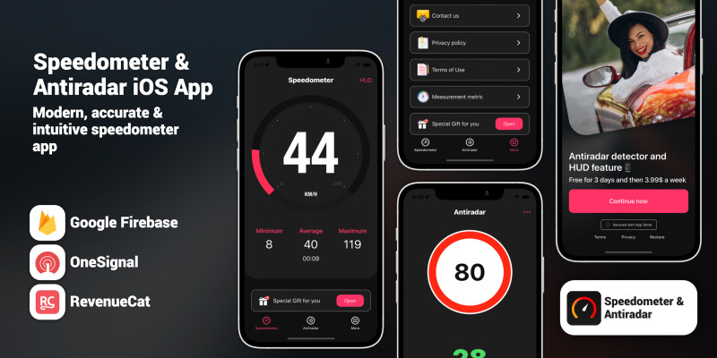 Speedometer And Antiradar iOS App Source Code