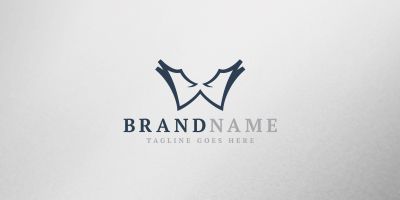 Wolf Letter W Logo Template