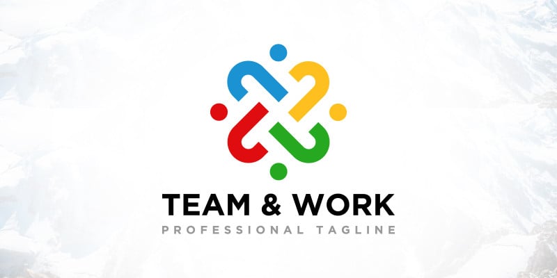 Human Team Work Logo Design