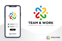 Human Team Work Logo Design Screenshot 4