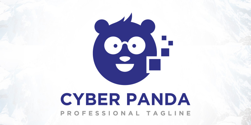 Digital Cyber Panda Logo Design