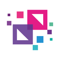 Abstract Pixel Colorful Logo