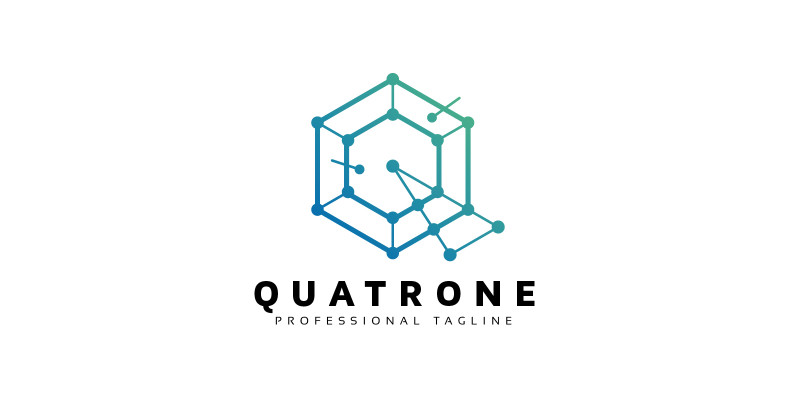 Q Letter Atom Logo