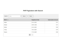 PHP Pagination with Search using AJAX Screenshot 1