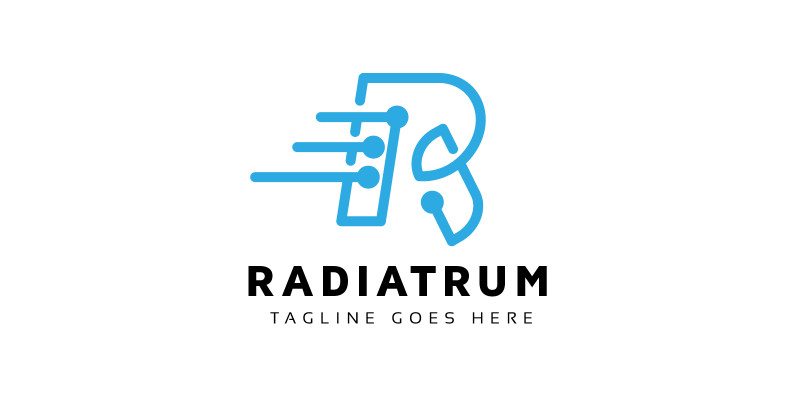 R Letter Digital Logo