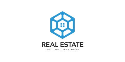 Real Estate Hexagon Logo
