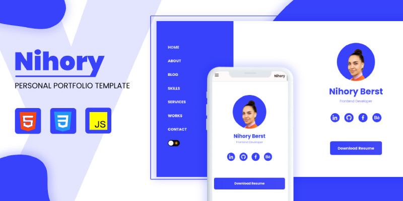 Nihory - Personal Portfolio Website Template