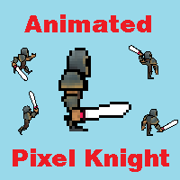 Animated Pixel Knight Game Sprites