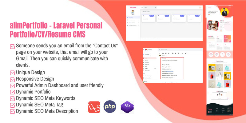 alimPortfolio - Laravel Personal Portfolio CMS